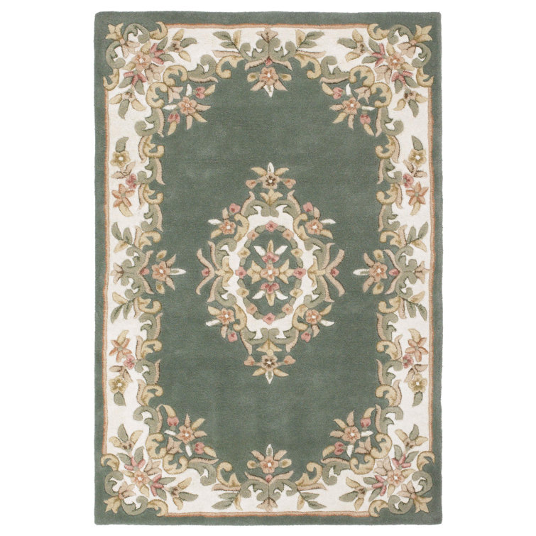 World Menagerie Hounslow Handmade Tufted Wool Green Rug & Reviews Wayfair.co.uk